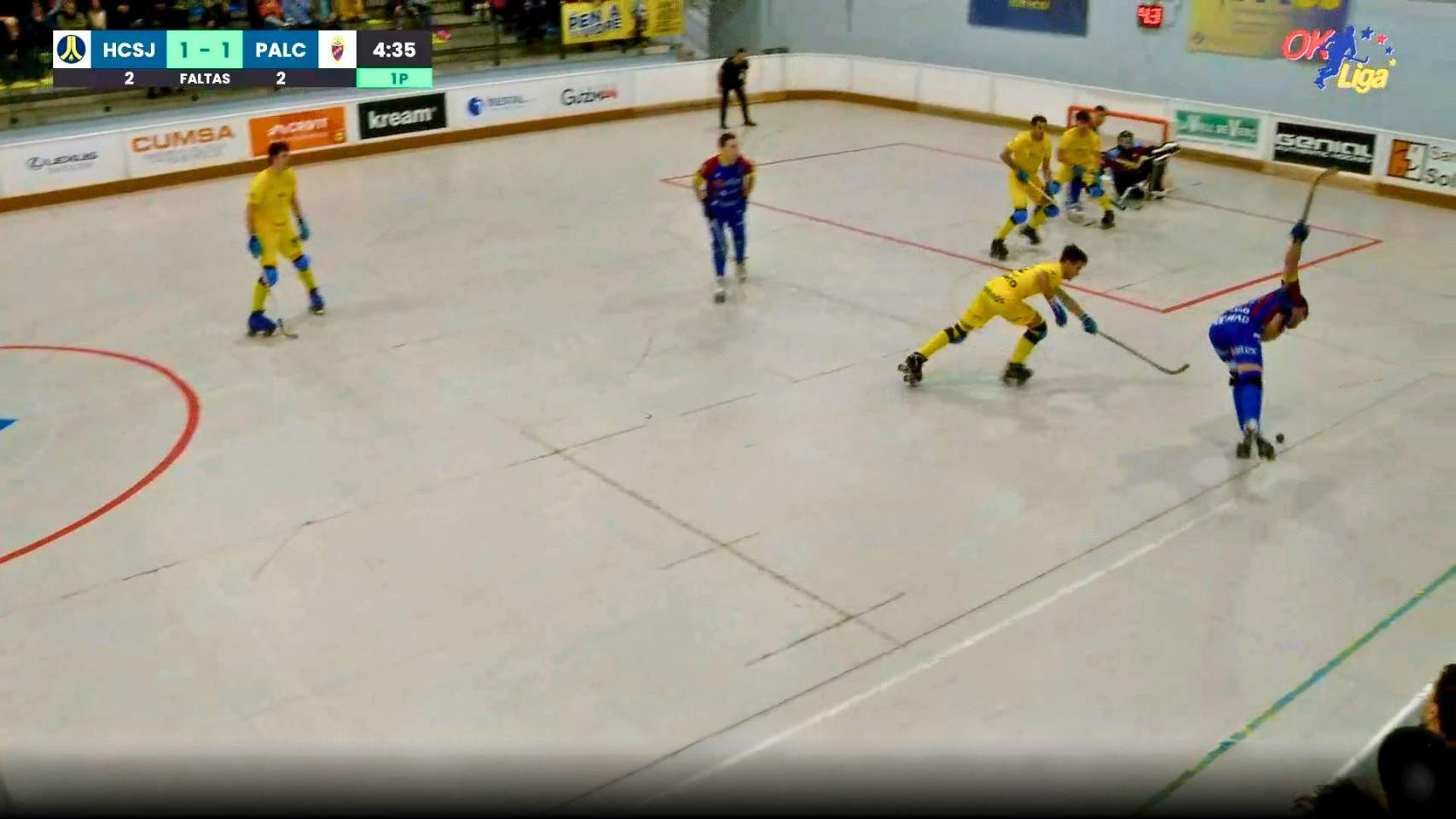 El gol d'Álvaro Hernández / Captura retransmissió OK Liga TV